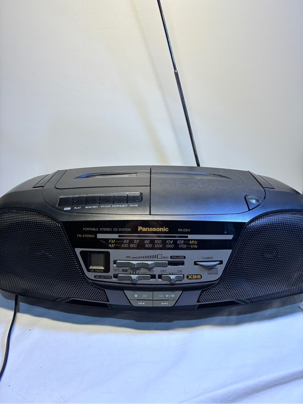 Vintage Panasonic RX-DS11 Boombox Stereo Radio CD  Cassette Player TESTED